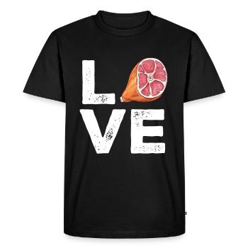 Jambon - T-shirt Premium bio Homme - noir - Devant - Nico (187cm)