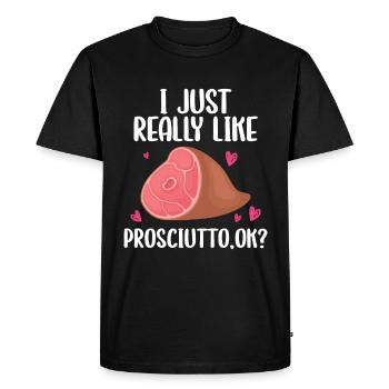 Jambon - T-shirt Premium bio Homme - noir - Devant - Nico (187cm)
