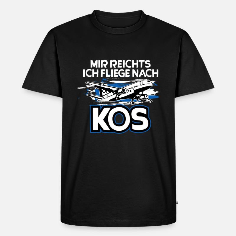 Kos - Männer Premium Bio T-Shirt - Schwarz