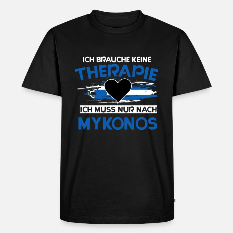 Mykonos - Männer Premium Bio T-Shirt - Schwarz