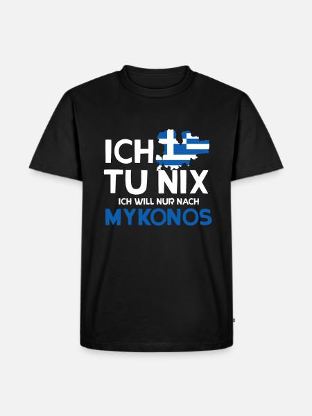 Mykonos - Männer Premium Bio T-Shirt - Schwarz