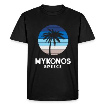 Mykonos - T-shirt Premium bio Homme - noir - Devant - Nico (187cm)