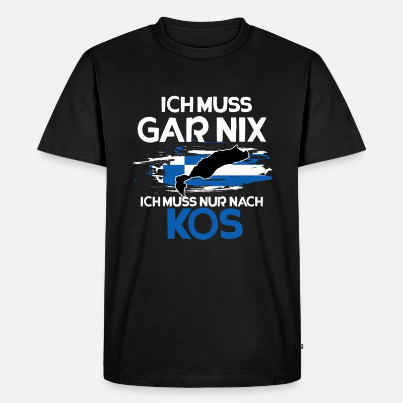 Kos - Männer Premium Bio T-Shirt - Schwarz