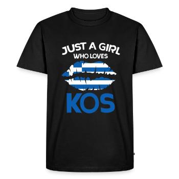 Kos - Men's Premium Organic T-Shirt - black - Front - Nico (187cm)
