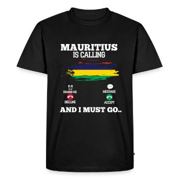 Maurice - T-shirt Premium bio Homme - noir - Devant - Nico (187cm)