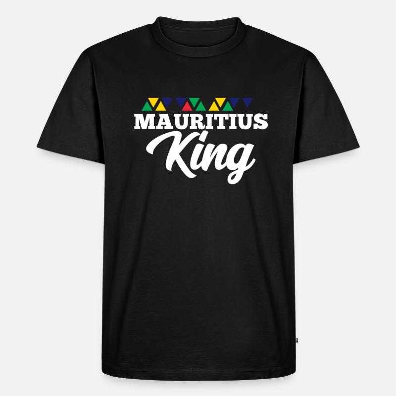 Mauritius - Männer Premium Bio T-Shirt - Schwarz