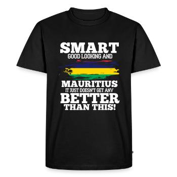Maurice - T-shirt Premium bio Homme - noir - Devant - Nico (187cm)