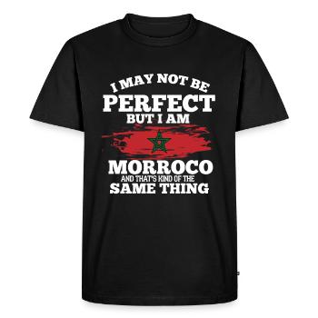 Maroc - T-shirt Premium bio Homme - noir - Devant - Nico (187cm)