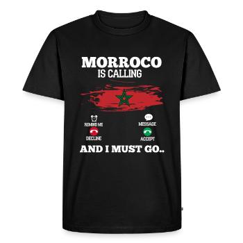 Marokko - Männer Premium Bio T-Shirt - Schwarz - Vorne - Nico (187cm)