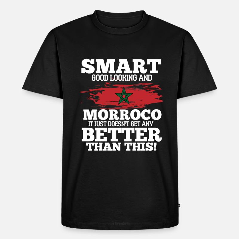 Marokko - Männer Premium Bio T-Shirt - Schwarz