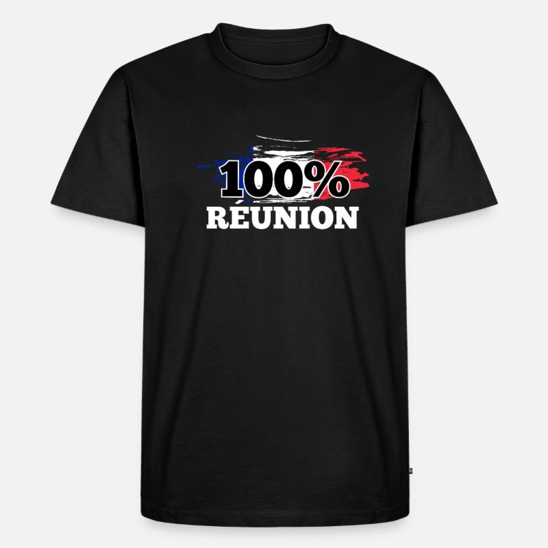 Reunion - Männer Premium Bio T-Shirt - Schwarz