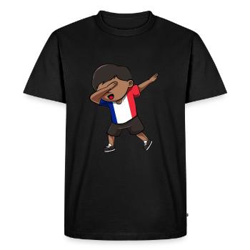 Réunion - T-shirt Premium bio Homme - noir - Devant - Nico (187cm)