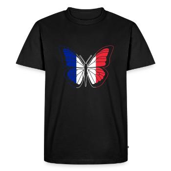 Réunion - T-shirt Premium bio Homme - noir - Devant - Nico (187cm)