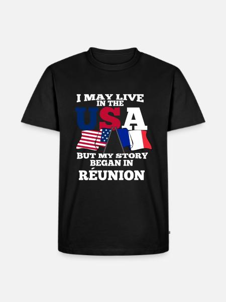 Reunion - Männer Premium Bio T-Shirt - Schwarz