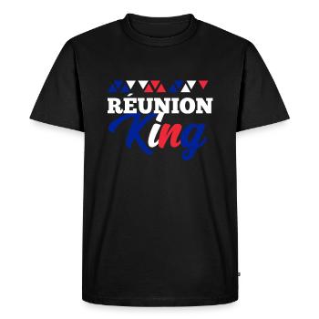 Réunion - T-shirt Premium bio Homme - noir - Devant - Nico (187cm)