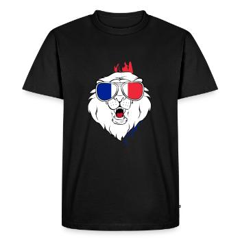 Réunion - T-shirt Premium bio Homme - noir - Devant - Nico (187cm)