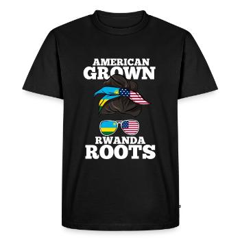 Rwanda - Men's Premium Organic T-Shirt - black - Front - Nico (187cm)