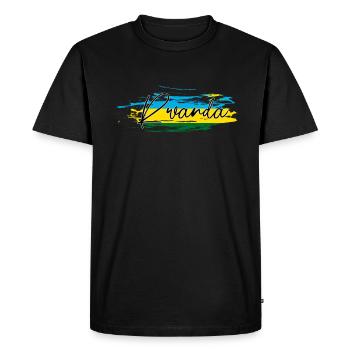 Rwanda - Men's Premium Organic T-Shirt - black - Front - Nico (187cm)
