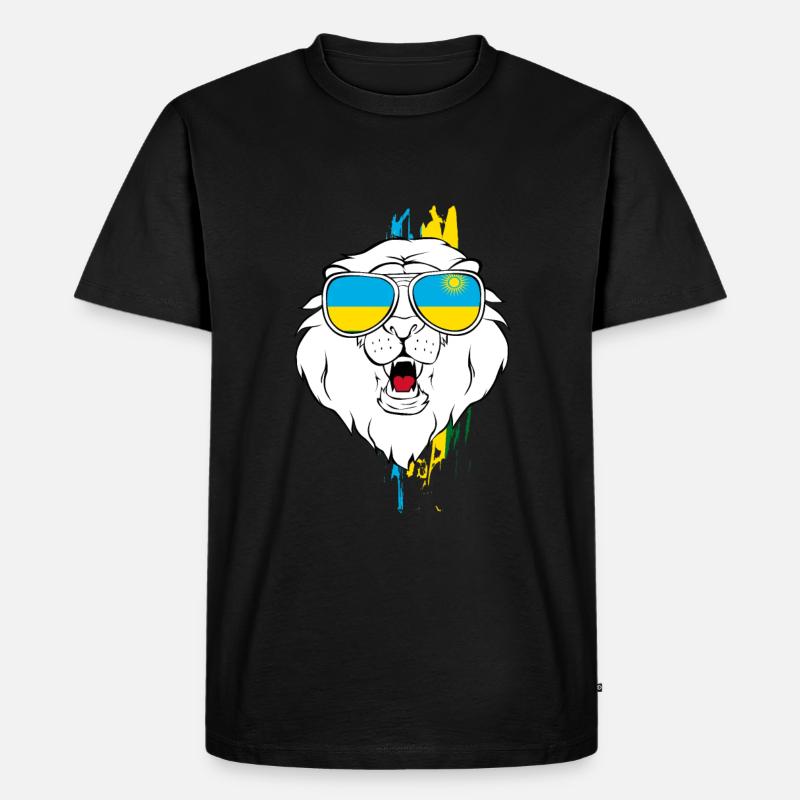 Rwanda - Männer Premium Bio T-Shirt - Schwarz