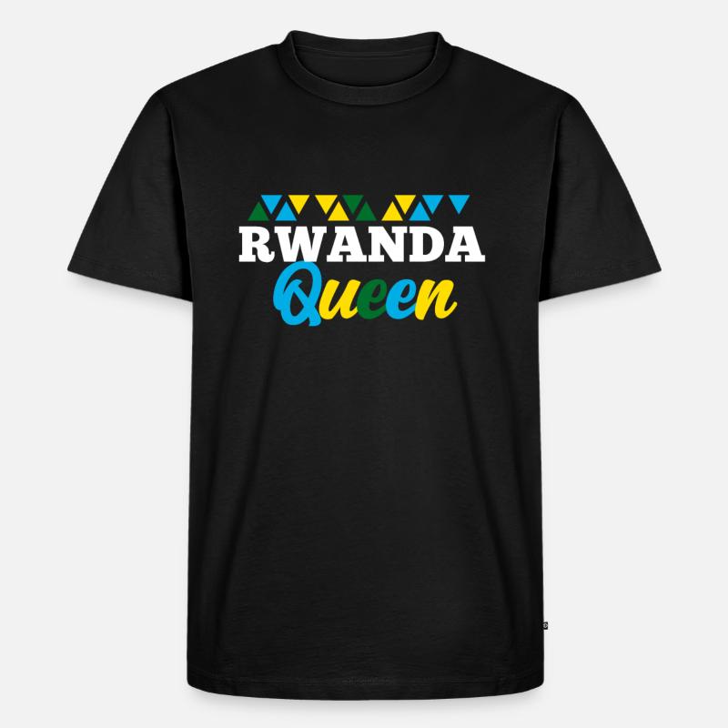 Rwanda - Männer Premium Bio T-Shirt - Schwarz