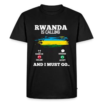 Rwanda - Men's Premium Organic T-Shirt - black - Front - Nico (187cm)