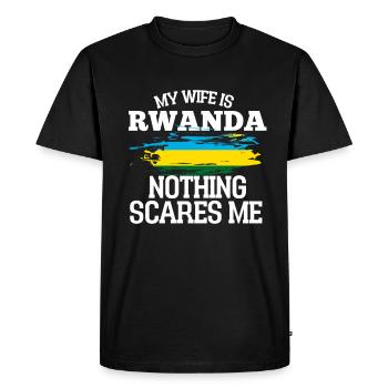 Rwanda - Men's Premium Organic T-Shirt - black - Front - Nico (187cm)