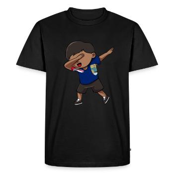 Saint Helena - Men's Premium Organic T-Shirt - black - Front - Nico (187cm)