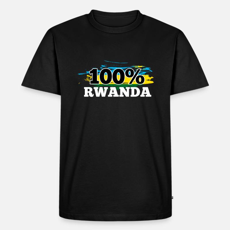 Rwanda - Männer Premium Bio T-Shirt - Schwarz