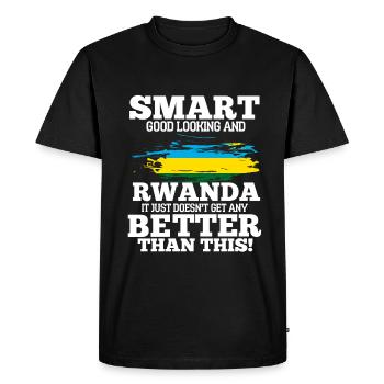 Rwanda - Men's Premium Organic T-Shirt - black - Front - Nico (187cm)