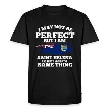 Saint Helena - Men's Premium Organic T-Shirt - black - Front - Nico (187cm)