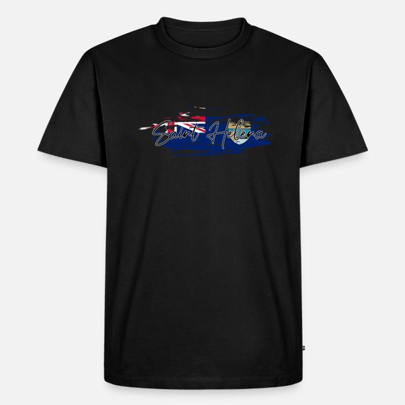Saint Helena - Männer Premium Bio T-Shirt - Schwarz
