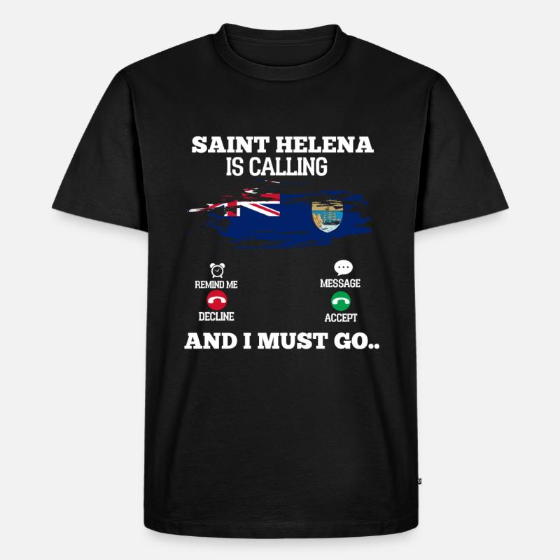 Saint Helena - Männer Premium Bio T-Shirt - Schwarz