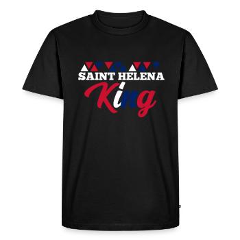 Saint Helena - Men's Premium Organic T-Shirt - black - Front - Nico (187cm)