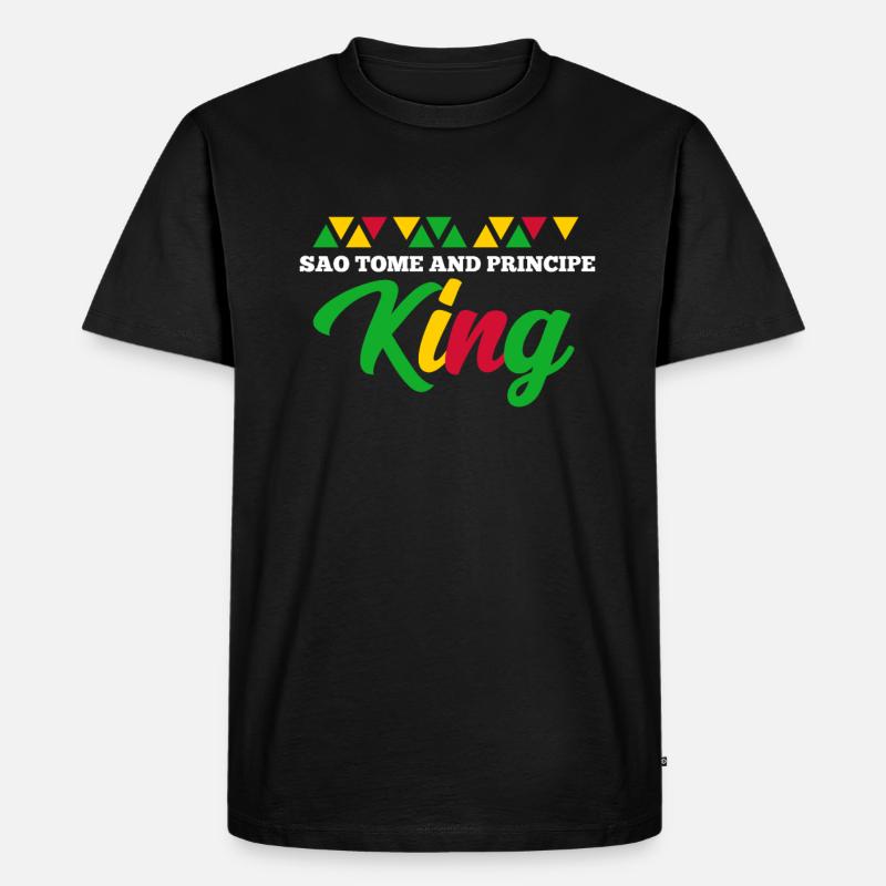 Sao Tome - Männer Premium Bio T-Shirt - Schwarz