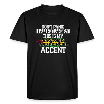 São Tomé - T-shirt Premium bio Homme - noir - Devant - Nico (187cm)