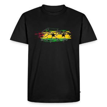 São Tomé - T-shirt Premium bio Homme - noir - Devant - Nico (187cm)