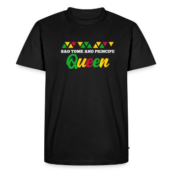 São Tomé - T-shirt Premium bio Homme - noir - Devant - Nico (187cm)