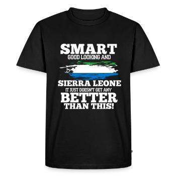 Sierra Leone - T-shirt Premium bio Homme - noir - Devant - Nico (187cm)