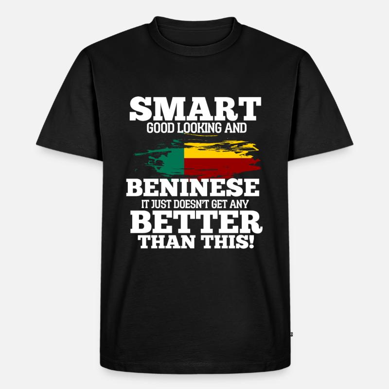 Benin - Männer Premium Bio T-Shirt - Schwarz