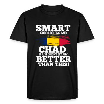 Chad - Men's Premium Organic T-Shirt - black - Front - Nico (187cm)