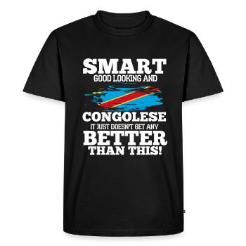 Congo - T-shirt Premium bio Homme - noir - Devant - Nico (187cm)