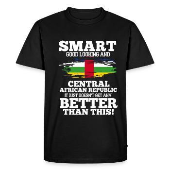 République centrafricaine - T-shirt Premium bio Homme - noir - Devant - Nico (187cm)