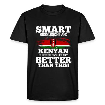 Kenya - T-shirt Premium bio Homme - noir - Devant - Nico (187cm)