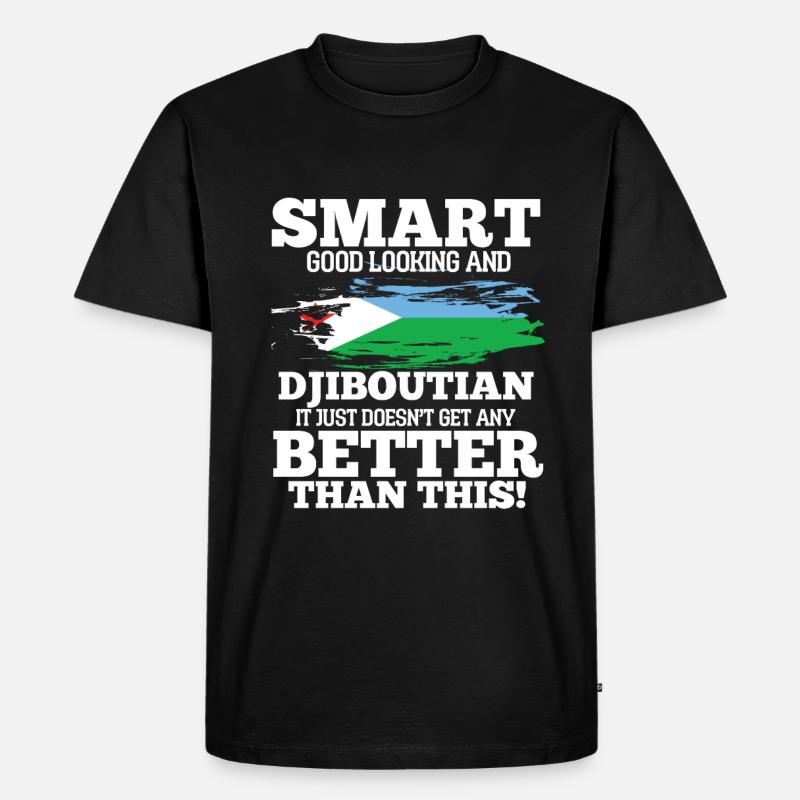 Dschibuti - Männer Premium Bio T-Shirt - Schwarz