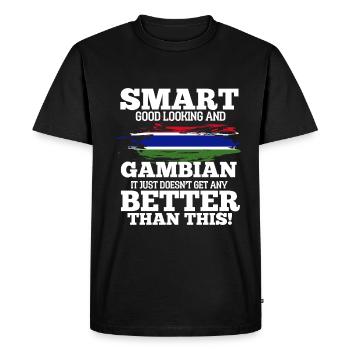Ghana - T-shirt Premium bio Homme - noir - Devant - Nico (187cm)
