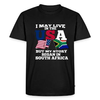 Afrique du Sud - T-shirt Premium bio Homme - noir - Devant - Nico (187cm)