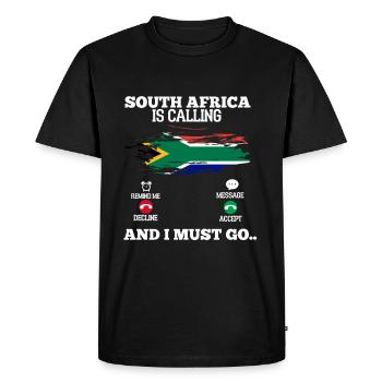 Afrique du Sud - T-shirt Premium bio Homme - noir - Devant - Nico (187cm)