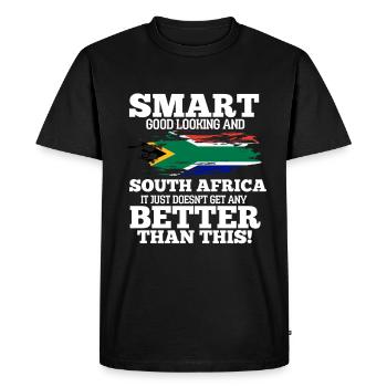 Afrique du Sud - T-shirt Premium bio Homme - noir - Devant - Nico (187cm)