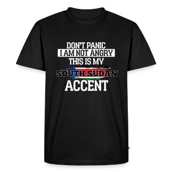 Soudan du Sud - T-shirt Premium bio Homme - noir - Devant - Nico (187cm)