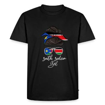 Soudan du Sud - T-shirt Premium bio Homme - noir - Devant - Nico (187cm)